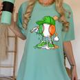 Boys St Patricks Day Kids Baseball Player Ice Cream Drip Women's Comfort Colors T-Shirt Violet Boys St Patricks Day Kids Baseball Player Ice Cream Drip Women's Comfort Colors T-Shirt Violet
