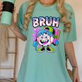 Bruh Baseball Drip Boys Youth Ice Cream Dripping Baseball Women's Comfort Colors T-Shirt Violet Bruh Baseball Drip Boys Youth Ice Cream Dripping Baseball Women's Comfort Colors T-Shirt Violet