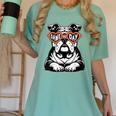 Bulldog Mascot Sports Fan Football Basketball Baseball Women's Comfort Colors T-Shirt Violet Bulldog Mascot Sports Fan Football Basketball Baseball Women's Comfort Colors T-Shirt Violet