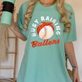 Busy Raising Ballers Baseball Mom Sons Women's Comfort Colors T-Shirt Violet