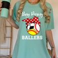 Busy Raising Ballers Baseball Softball Soccer Mom Premium Tri-Blend Women's Comfort Colors T-Shirt Violet