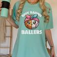 Busy Raising Ballers Basketball Baseball Mom For Women Women's Comfort Colors T-Shirt Violet Busy Raising Ballers Basketball Baseball Mom For Women Women's Comfort Colors T-Shirt Violet
