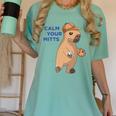 Capybara Calm Your Mitts Baseball Mom Sport Lover Tee Women's Comfort Colors T-Shirt Violet