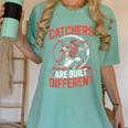 Catchers Are Built Different Baseball Catcher Women's Comfort Colors T-Shirt Violet Catchers Are Built Different Baseball Catcher Women's Comfort Colors T-Shirt Violet
