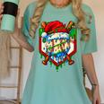 Christmas Baseball Ice Cream Drip Santa Baseball Player Kids Women's Comfort Colors T-Shirt Violet