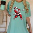 Christmas Baseball Player Santa Xmas Boys Men Toddler Women's Comfort Colors T-Shirt Violet