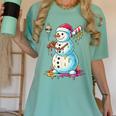 Christmas Baseball Snowman Drip For Boys Men Girls Women Women's Comfort Colors T-Shirt Violet Christmas Baseball Snowman Drip For Boys Men Girls Women Women's Comfort Colors T-Shirt Violet