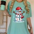 Christmas Baseball Snowman Xmas Pajamas Women Men Boys Women's Comfort Colors T-Shirt Violet Christmas Baseball Snowman Xmas Pajamas Women Men Boys Women's Comfort Colors T-Shirt Violet
