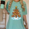 Christmas Baseball Tree Lights Xmas Women's Comfort Colors T-Shirt Violet Christmas Baseball Tree Lights Xmas Women's Comfort Colors T-Shirt Violet