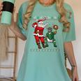 Christmas Santa Baseball Ugly Sweater Women's Comfort Colors T-Shirt Violet Christmas Santa Baseball Ugly Sweater Women's Comfort Colors T-Shirt Violet