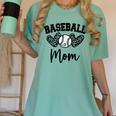 Custom Baseball Mom Number 17 Heart For Mom Women's Comfort Colors T-Shirt Violet