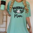 Custom Baseball Mom Number 24 Heart For Mom Women's Comfort Colors T-Shirt Violet
