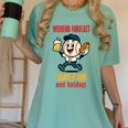 Cute Baseball Fan Weekend Forecast Change Of Beer And Hotdog Women's Comfort Colors T-Shirt Violet