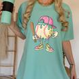 Cute Baseball Ice Cream Drip For Girls & Boys 2 Sides Women's Comfort Colors T-Shirt Violet Cute Baseball Ice Cream Drip For Girls & Boys 2 Sides Women's Comfort Colors T-Shirt Violet