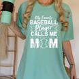 Cute My Favorite Baseball Player Calls Me Mom Baseball Moms Women's Comfort Colors T-Shirt Violet