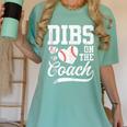 Dibs On The Coach Coach's Wife Quote Baseball Mom Women's Comfort Colors T-Shirt Violet