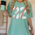 Distressed Baseball Number 32 Jersey Uniform Player Fan Women's Comfort Colors T-Shirt Violet Distressed Baseball Number 32 Jersey Uniform Player Fan Women's Comfort Colors T-Shirt Violet