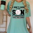 I Don't Care If My Son Is Embarrassed Baseball Mom Women's Comfort Colors T-Shirt Violet