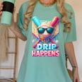 Drip Happens Baseball Ice Cream Bat And Ball With Sunglasses Women's Comfort Colors T-Shirt Violet