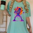 Drip Skeleton Batting Baseball Halloween Women's Comfort Colors T-Shirt Violet