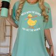 Duck And Baseball Bat Mess With The Quack You Get Whack Women's Comfort Colors T-Shirt Violet Duck And Baseball Bat Mess With The Quack You Get Whack Women's Comfort Colors T-Shirt Violet