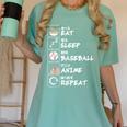 Eat Sleep Baseball Anime Repeat Japanese Otaku Women's Comfort Colors T-Shirt Violet Eat Sleep Baseball Anime Repeat Japanese Otaku Women's Comfort Colors T-Shirt Violet