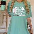 Eat Sleep Baseball Repeat Baseball Player Men Boys Women's Comfort Colors T-Shirt Violet Eat Sleep Baseball Repeat Baseball Player Men Boys Women's Comfort Colors T-Shirt Violet