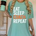 Eat Sleep Coach Repeat Shirt Men Women Baseball Lover Women's Comfort Colors T-Shirt Violet