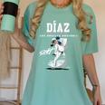 Edwin Diaz Los Angeles D Baseball Players MLBEDD201M Women's Comfort Colors T-Shirt Violet