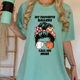My Favorite Ballers Call Me Mom Basketball Mom Baseball Mom Women's Comfort Colors T-Shirt Violet My Favorite Ballers Call Me Mom Basketball Mom Baseball Mom Women's Comfort Colors T-Shirt Violet