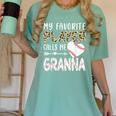 My Favorite Player Calls Me Granna Baseball Leopard Women's Comfort Colors T-Shirt Violet