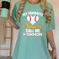 My Favorite Players Call Me MomMom Baseball Mom Mom Women's Comfort Colors T-Shirt Violet My Favorite Players Call Me MomMom Baseball Mom Mom Women's Comfort Colors T-Shirt Violet