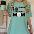 My Favorite Son Calls Me Mom Baseball Mom Women's Comfort Colors T-Shirt Violet My Favorite Son Calls Me Mom Baseball Mom Women's Comfort Colors T-Shirt Violet
