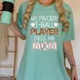 My Favorite T-Ball Player Calls Me Mom Baseball Mom Tee Ball Women's Comfort Colors T-Shirt Violet