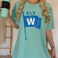 Fly The W Chicago Baseball Winning Flag Distressed Premium Tri-Blend Women's Comfort Colors T-Shirt Violet