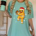 Gingerbread Man Baseball Christmas Women's Comfort Colors T-Shirt Violet Gingerbread Man Baseball Christmas Women's Comfort Colors T-Shirt Violet