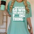 Might As Well Go Win The Whole Thing Baseball Apparel Women's Comfort Colors T-Shirt Violet Might As Well Go Win The Whole Thing Baseball Apparel Women's Comfort Colors T-Shirt Violet