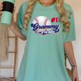 Grammy Rookie Of Year 1st Birthday Baseball Theme Matching Women's Comfort Colors T-Shirt Violet