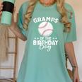 Gramps Of The Birthday Boy Baseball Player Birthday Women's Comfort Colors T-Shirt Violet Gramps Of The Birthday Boy Baseball Player Birthday Women's Comfort Colors T-Shirt Violet