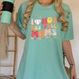 Groovy Retro I Love Hot Baseball Moms With After Game Snacks Women's Comfort Colors T-Shirt Violet