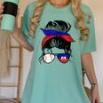Haitian Baseball Mom Haiti Flag Baseball Girl Women's Comfort Colors T-Shirt Violet