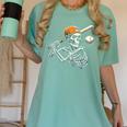 Halloween Boys Batting Skeleton Baseball Women's Comfort Colors T-Shirt Violet