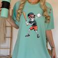 Halloween Skeleton Playing Baseball 67 Six Seven Meme Women's Comfort Colors T-Shirt Violet Halloween Skeleton Playing Baseball 67 Six Seven Meme Women's Comfort Colors T-Shirt Violet