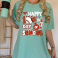 Happy 100 Days Of School Baseball Football PE Teacher Women's Comfort Colors T-Shirt Violet Happy 100 Days Of School Baseball Football PE Teacher Women's Comfort Colors T-Shirt Violet