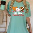 Happy Valentine’s Day Basketball Football Baseball Hearts Women's Comfort Colors T-Shirt Violet Happy Valentine’s Day Basketball Football Baseball Hearts Women's Comfort Colors T-Shirt Violet