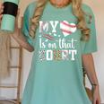 My Heart Is On That Court Baseball Player Baseball Mom Women's Comfort Colors T-Shirt Violet