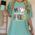 My Heart Is On That Field Mother's Day Baseball Mom Women Women's Comfort Colors T-Shirt Violet