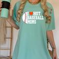 I Heart Hot Baseball Moms Women's Comfort Colors T-Shirt Violet