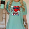 Heart Love Baseball Valentine Outfit Men Boy Women's Comfort Colors T-Shirt Violet