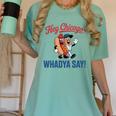 Hey Chicago Whadya Say Baseball Hot Dog Women's Comfort Colors T-Shirt Violet Hey Chicago Whadya Say Baseball Hot Dog Women's Comfort Colors T-Shirt Violet
